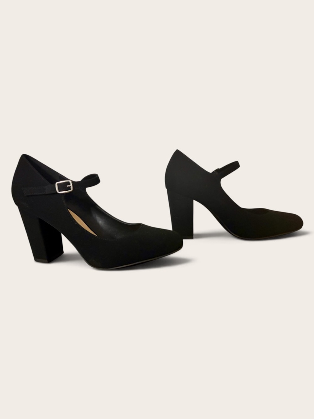 NWOB Marco Republic Comfort "Monaco" Black Mary Jane Block Heels - Size 8.5